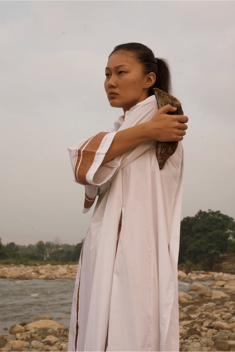 Wide Sleeve Shirt - White - Three