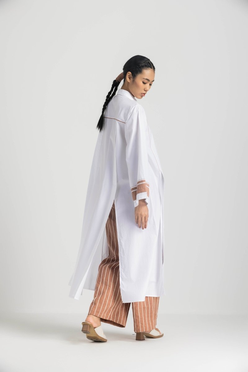 Wide Sleeve Shirt - White - Three