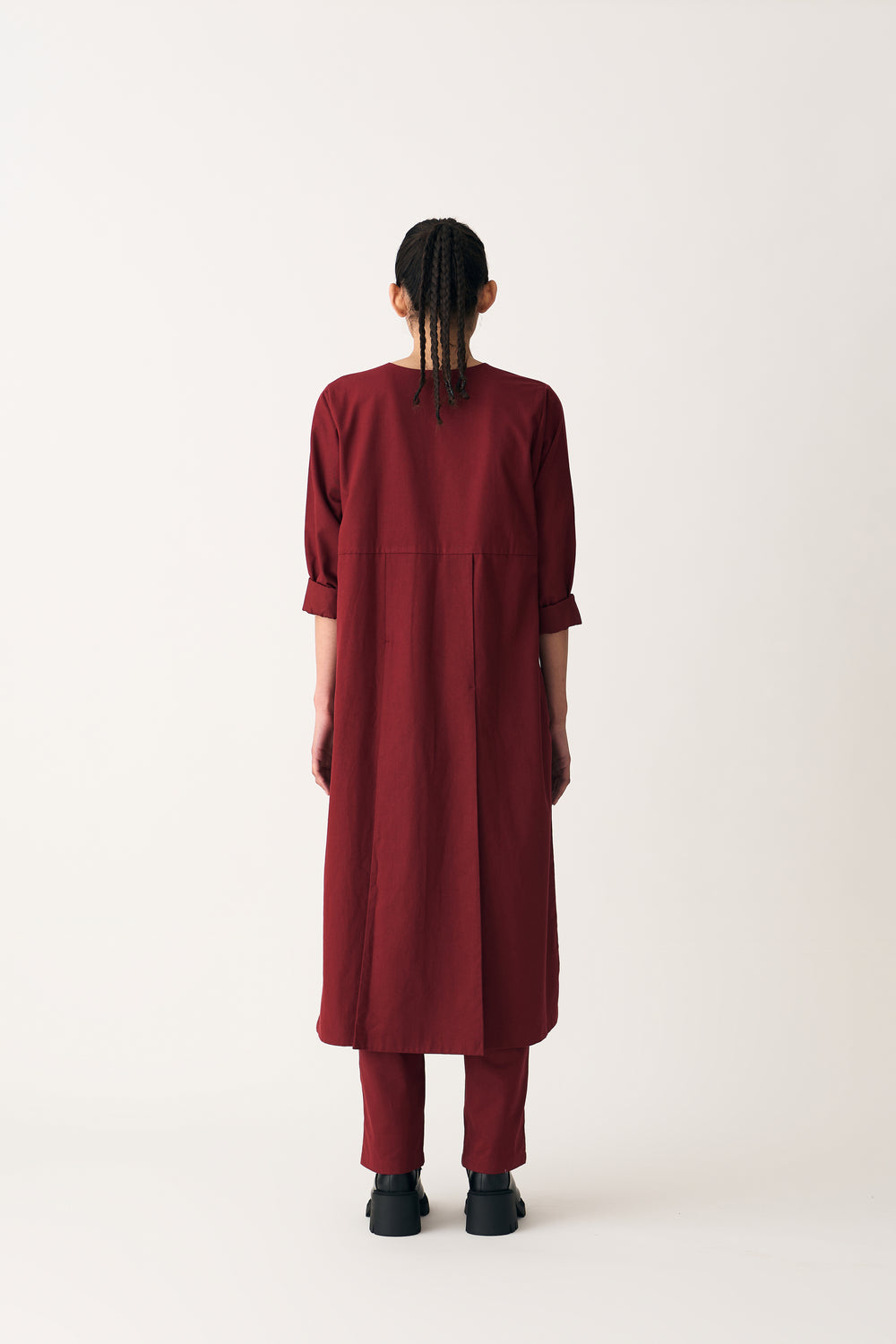 Front Pleat Pant - Scarlet