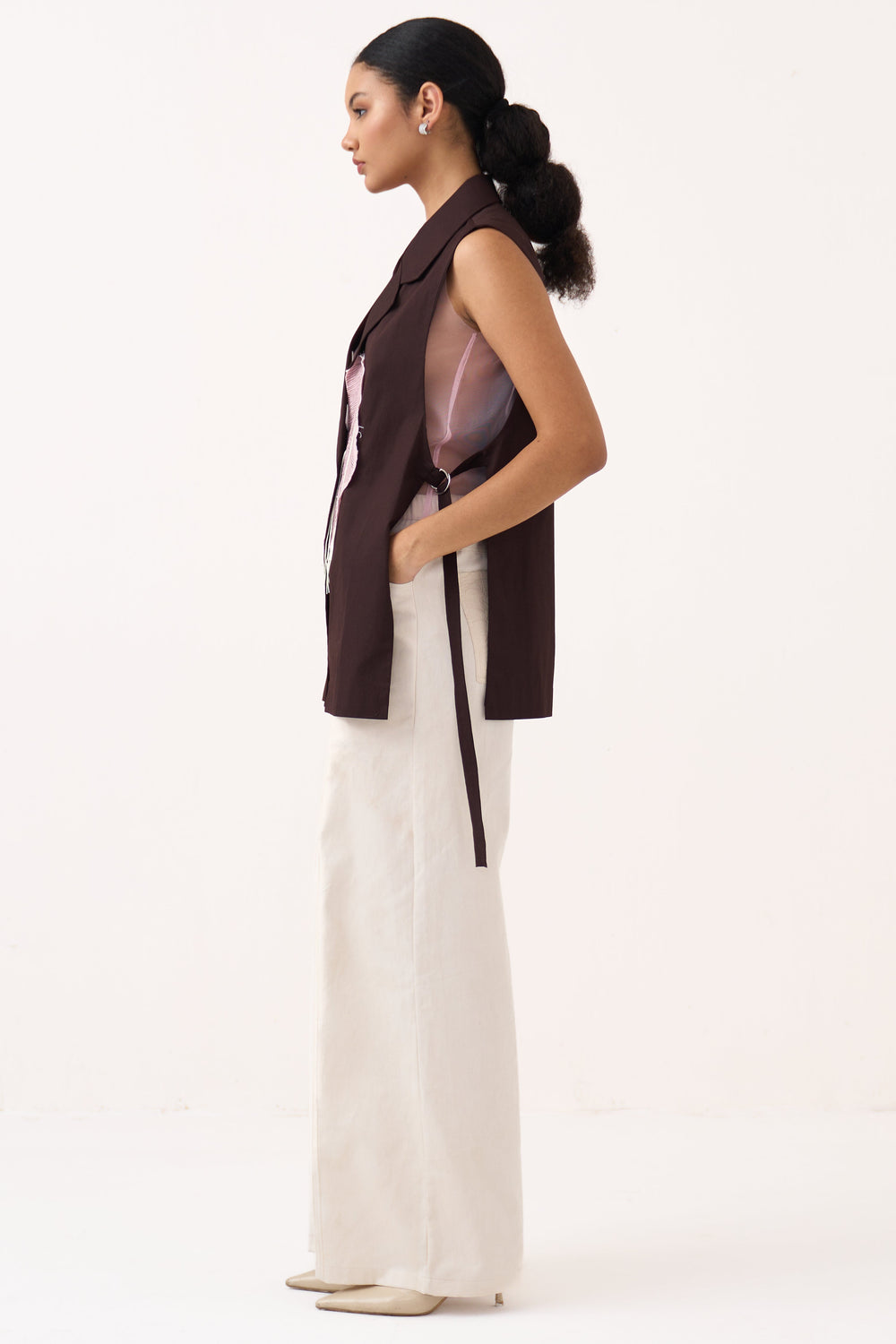Floral Applique Waistcoat (Slip Included)