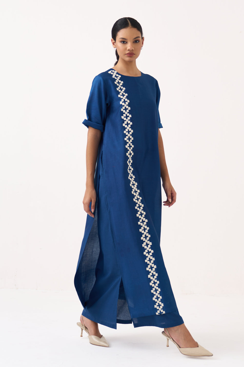 Emb. Double Layer Dress