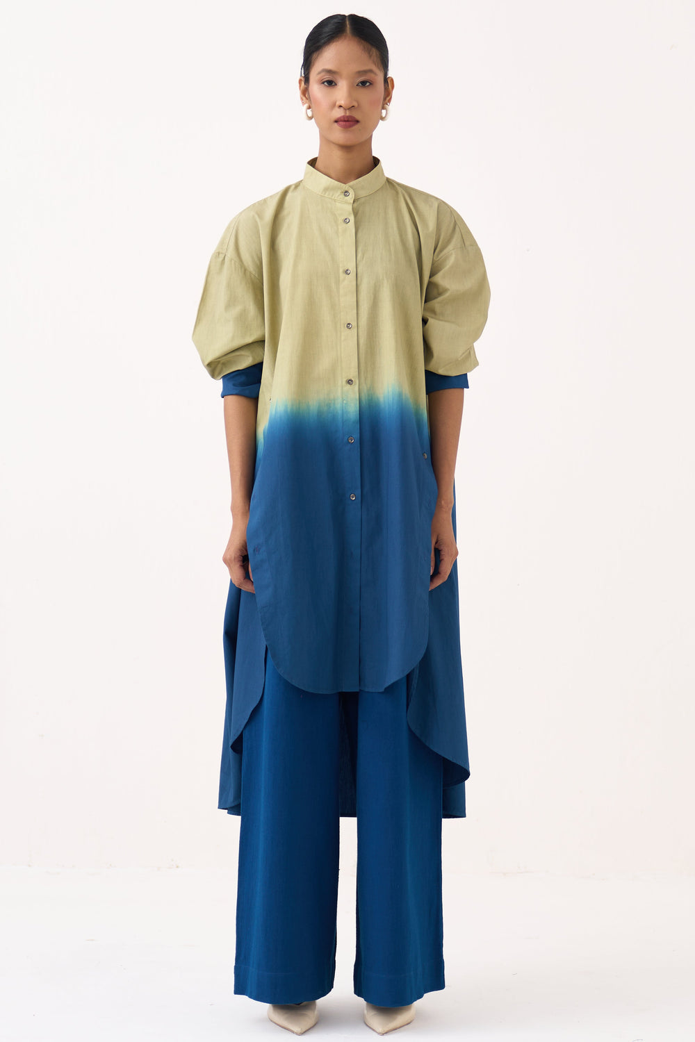 Dip-Dye Side Button Tunic