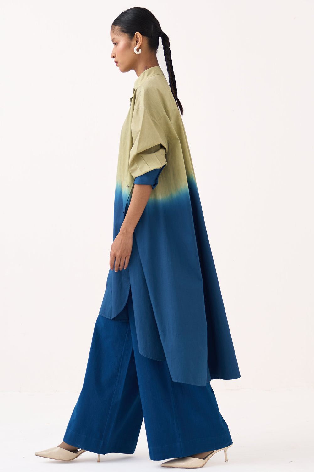 Dip-Dye Side Button Tunic