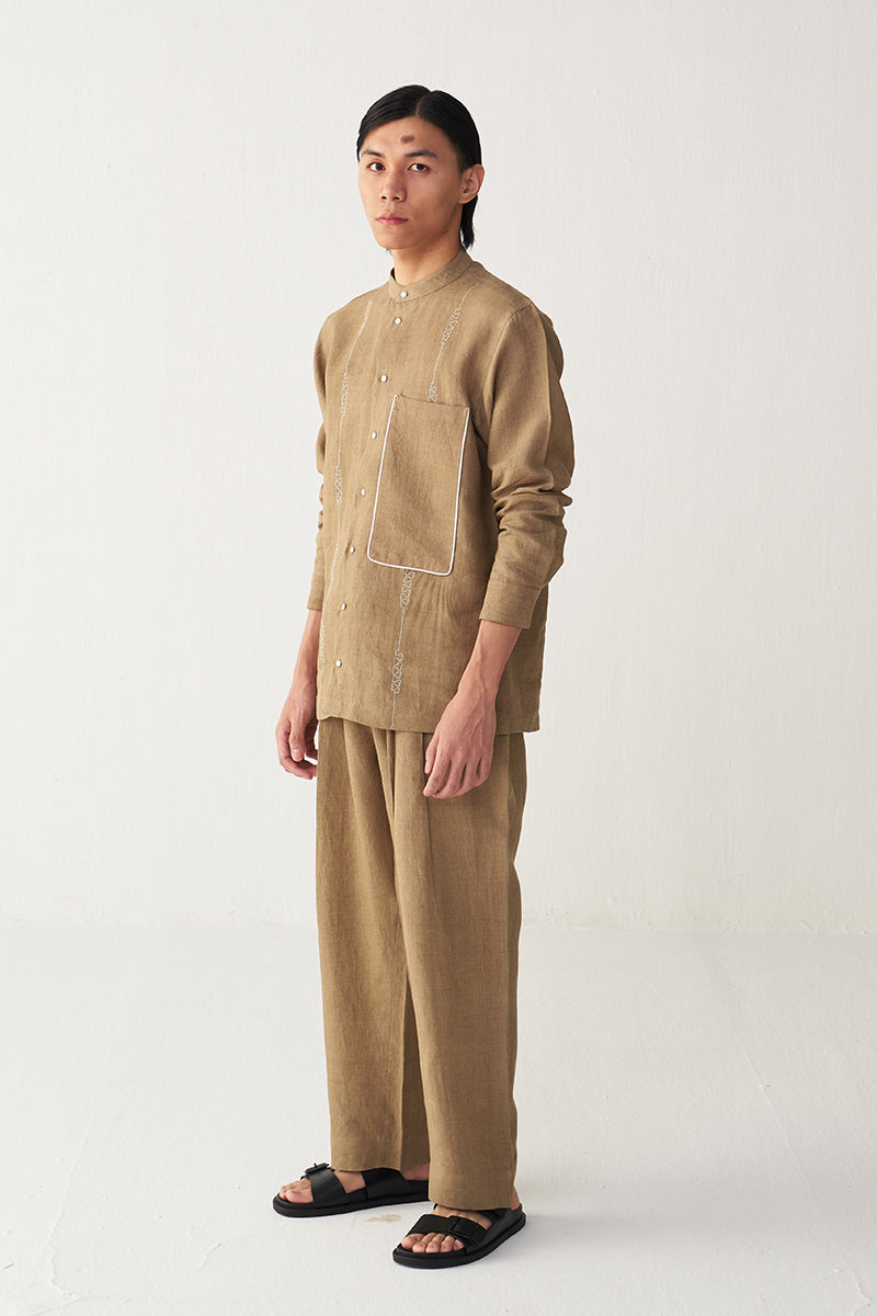 Abstract Embroidery Shirt