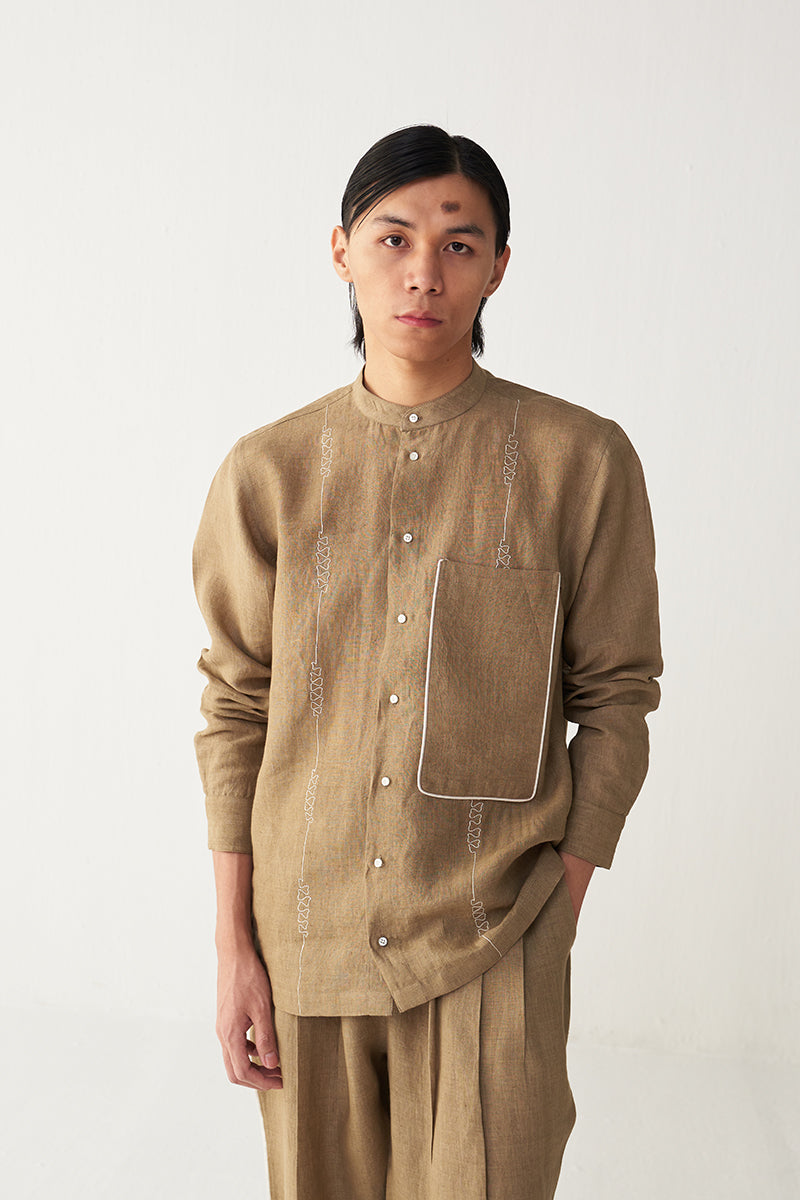 Abstract Embroidery Shirt