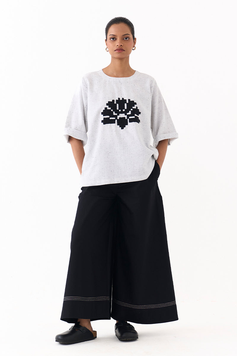 Wave Emb. Top Co-Ord (Set of 2)