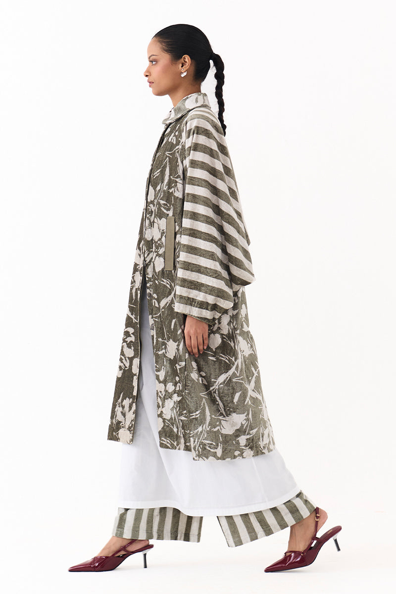 Floral Bat Sleeve Jacket