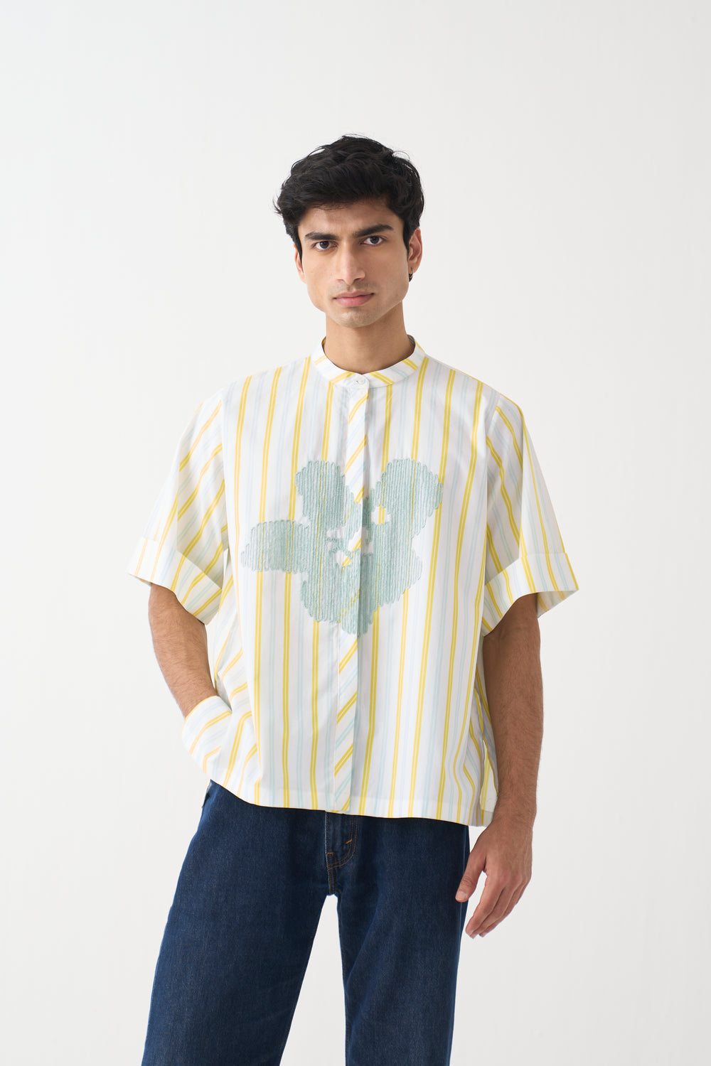 Floral Emb. Shirt