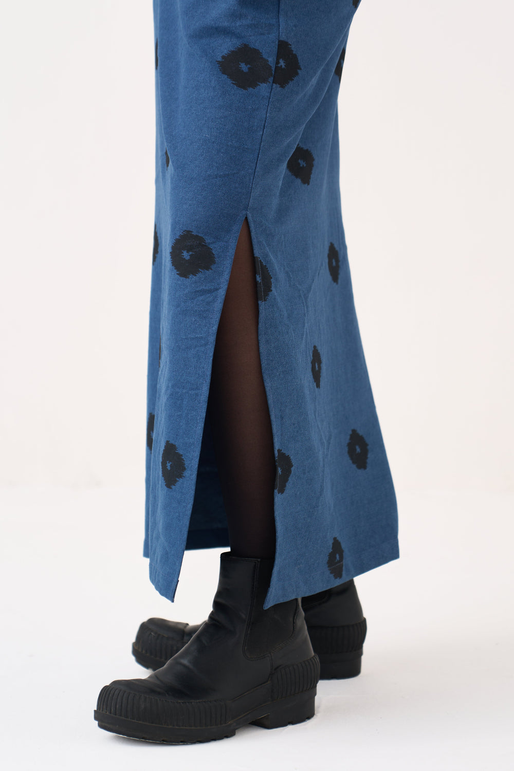 Block Print Denim Dress