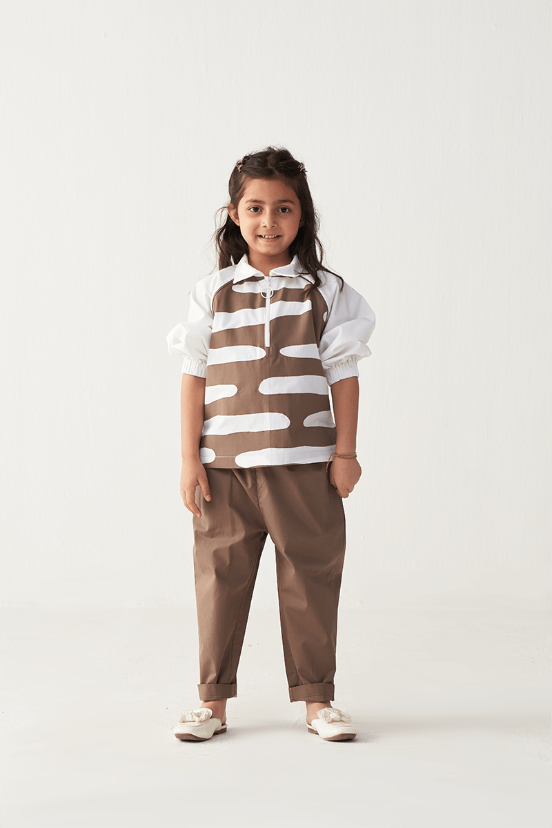Abstract Applique Top - Three Clothing