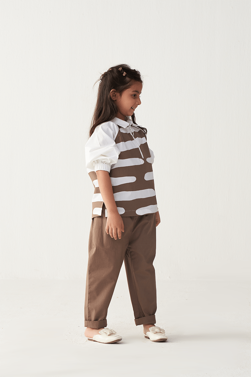 Abstract Applique Top - Three Clothing