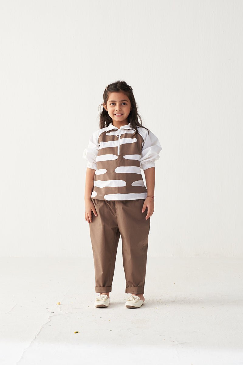Abstract Applique Top - Three Clothing