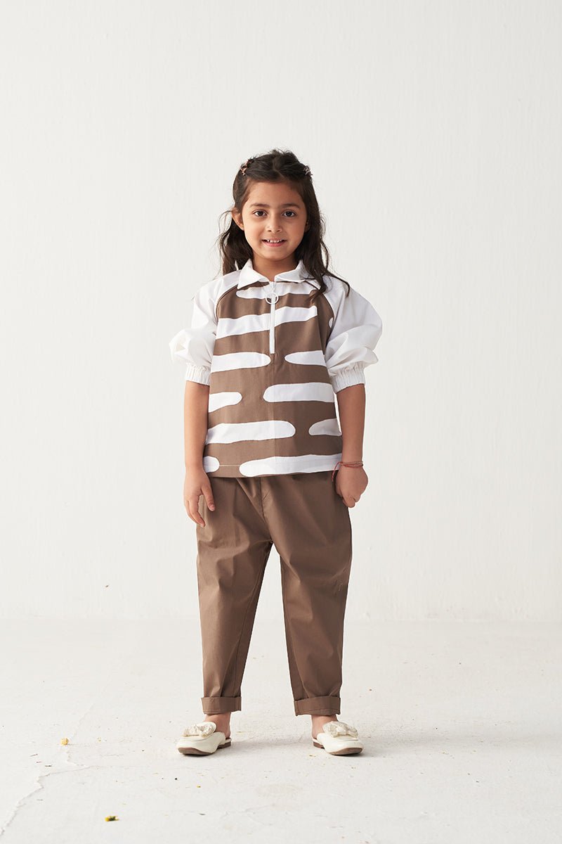 Abstract Applique Top - Three Clothing