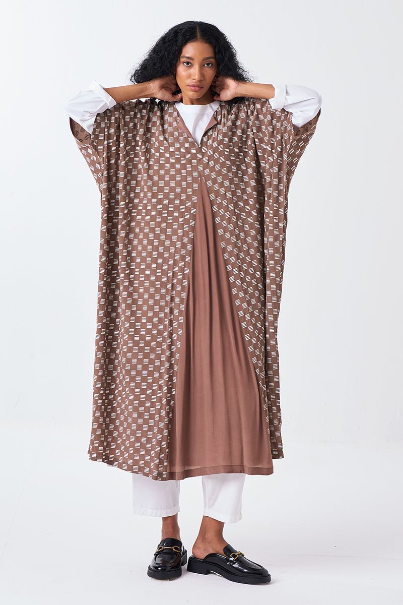 All Over Brick Print Kaftaan - Three Clothing