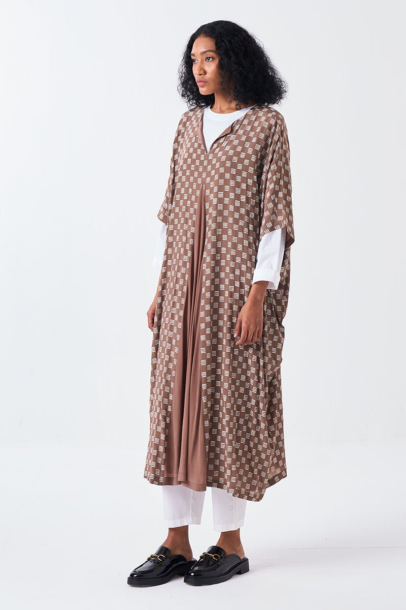 All Over Brick Print Kaftaan - Three Clothing