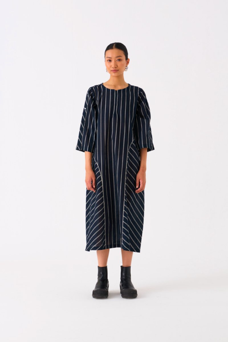 All Stripe Dress Black Stripe - Three