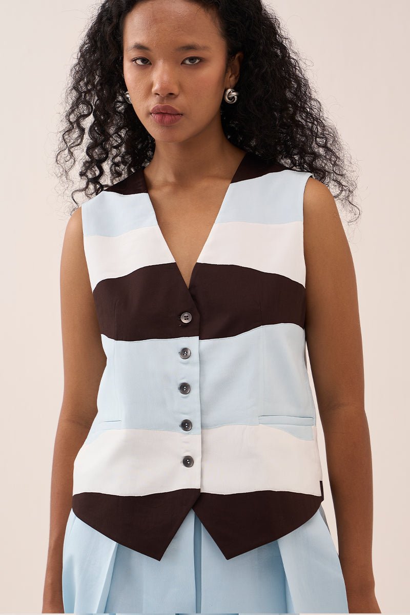 Applique Vest Co - Ord (Set Of 2) - Three Clothing