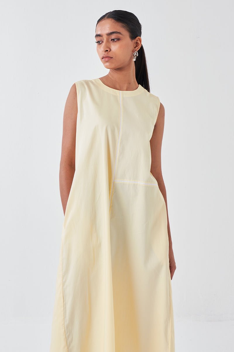 Back Pleat Dress - Three Clothing