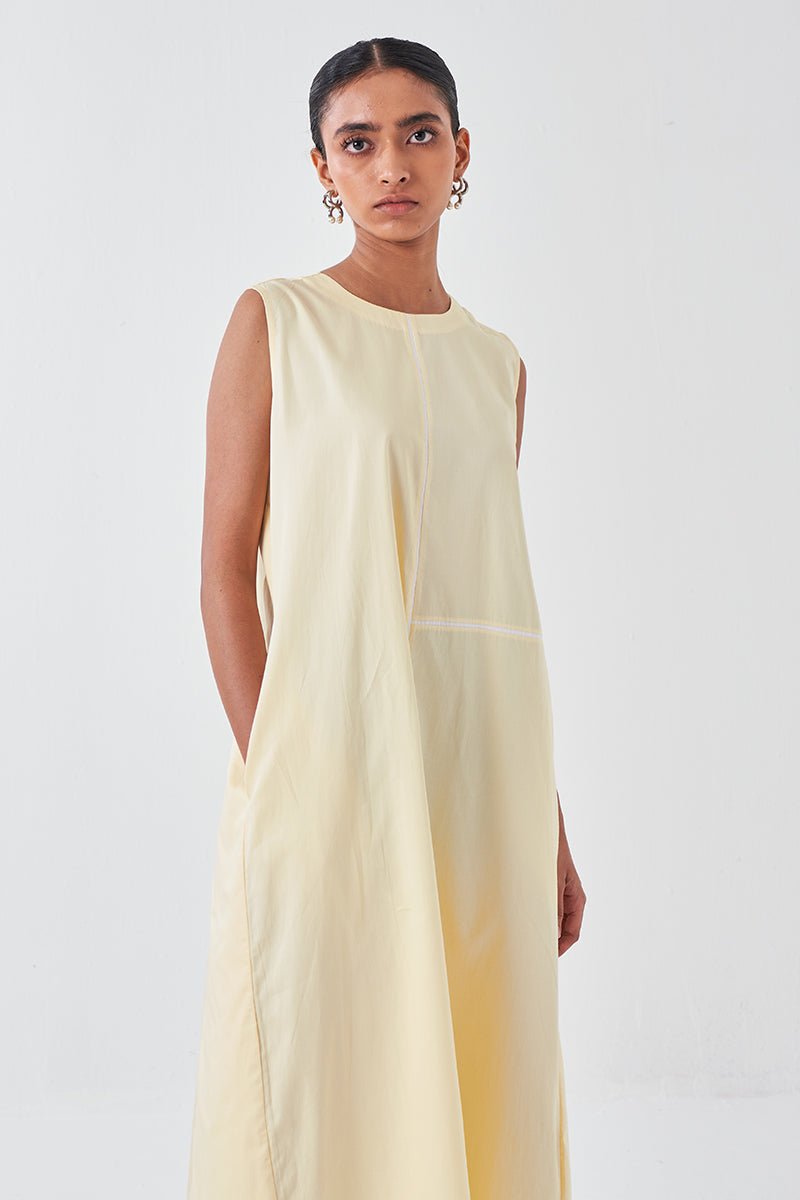 Back Pleat Dress - Three Clothing