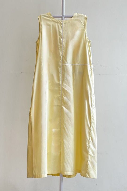 Back Pleat Dress butter - Three Clothing