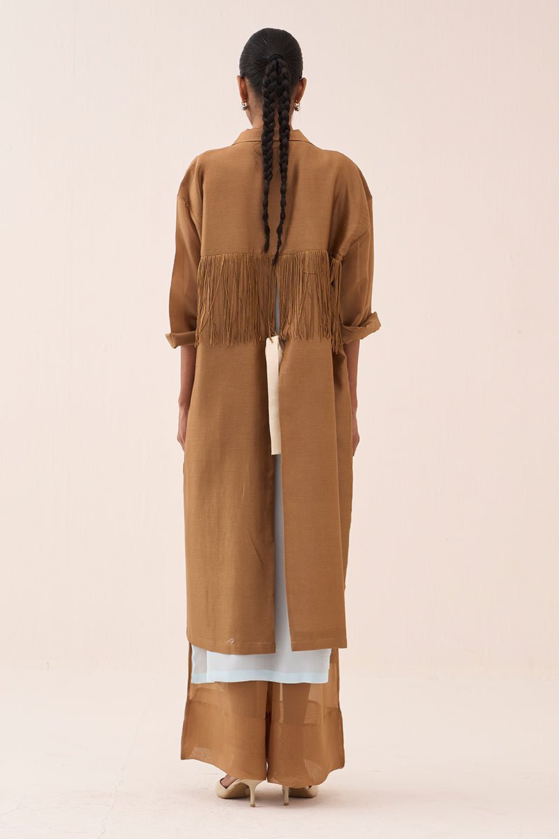 Back Tie Overlay Jacket - Three Clothing