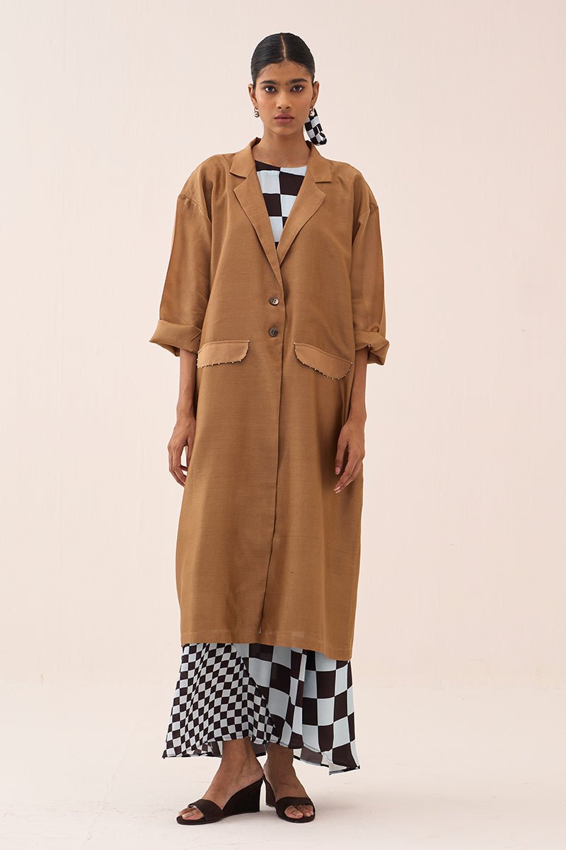 Back Tie Overlay Jacket (Set Of 2) - Three Clothing