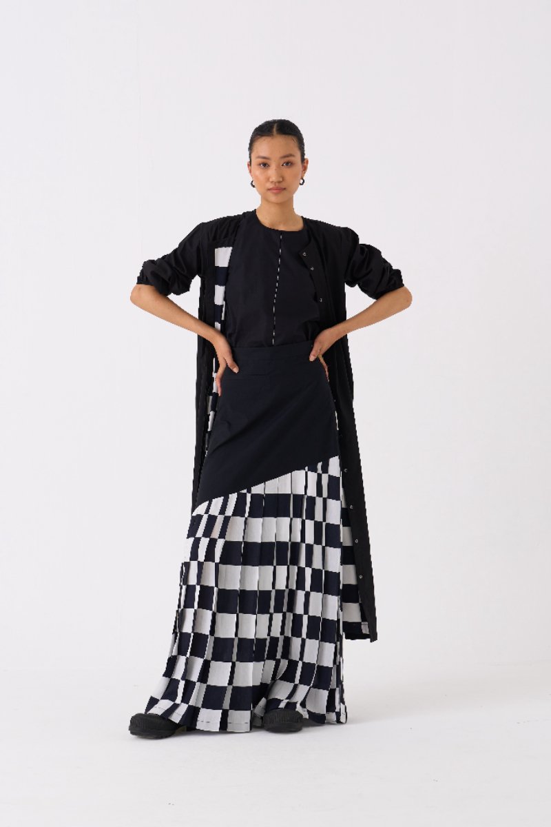 Back Yoke Jacket Co - ord Set of 3 Black Check - Three