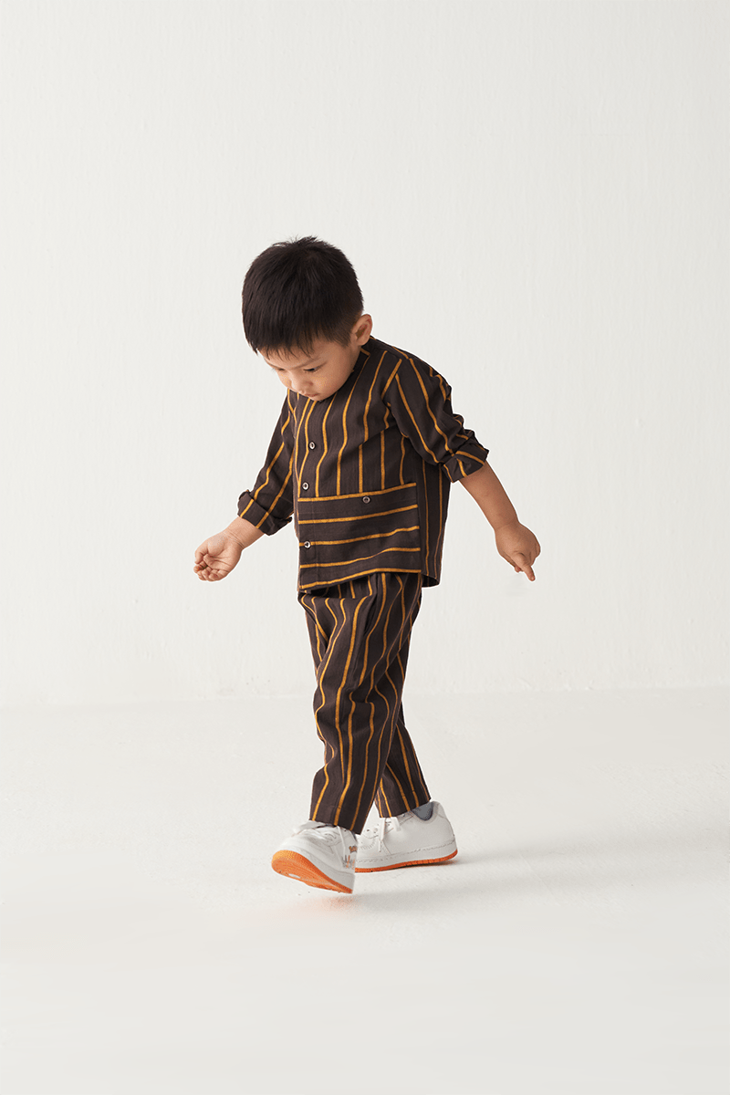 Band Collar Shirt Co - Ord - Three Clothing