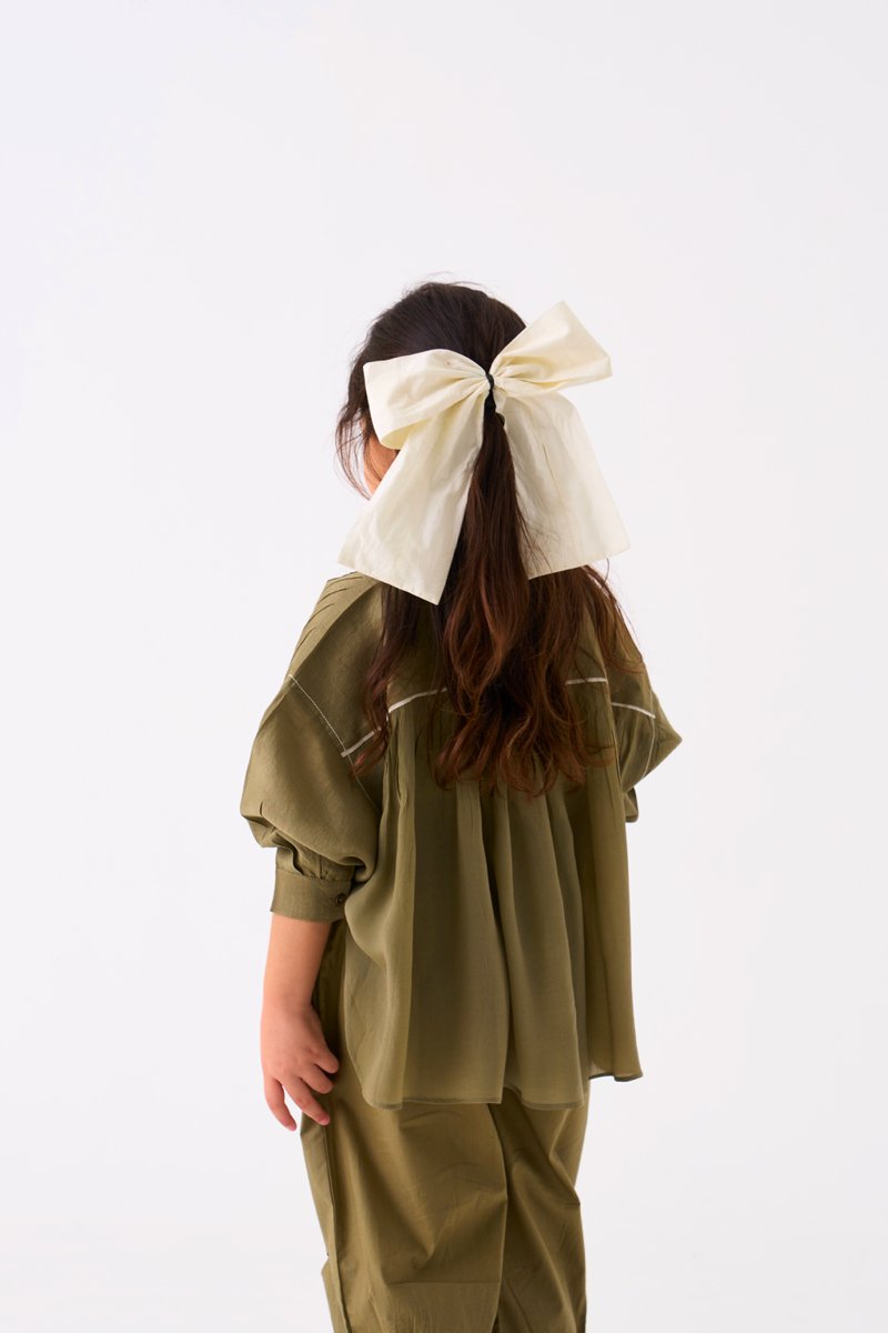 Bat Sleeve Shirt Co - ord - Sap Green - Three