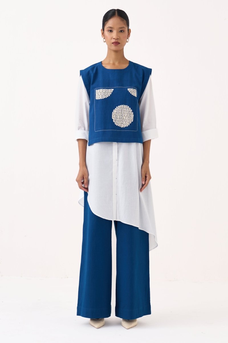 Beaded Emb. Overlay Co - ord (set of 2) - Three Clothing