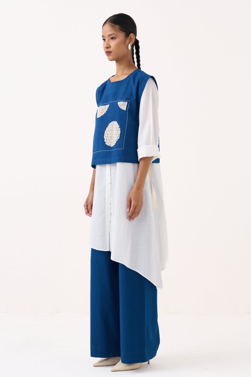 Beaded Emb. Overlay Co - ord (set of 2) - Three Clothing