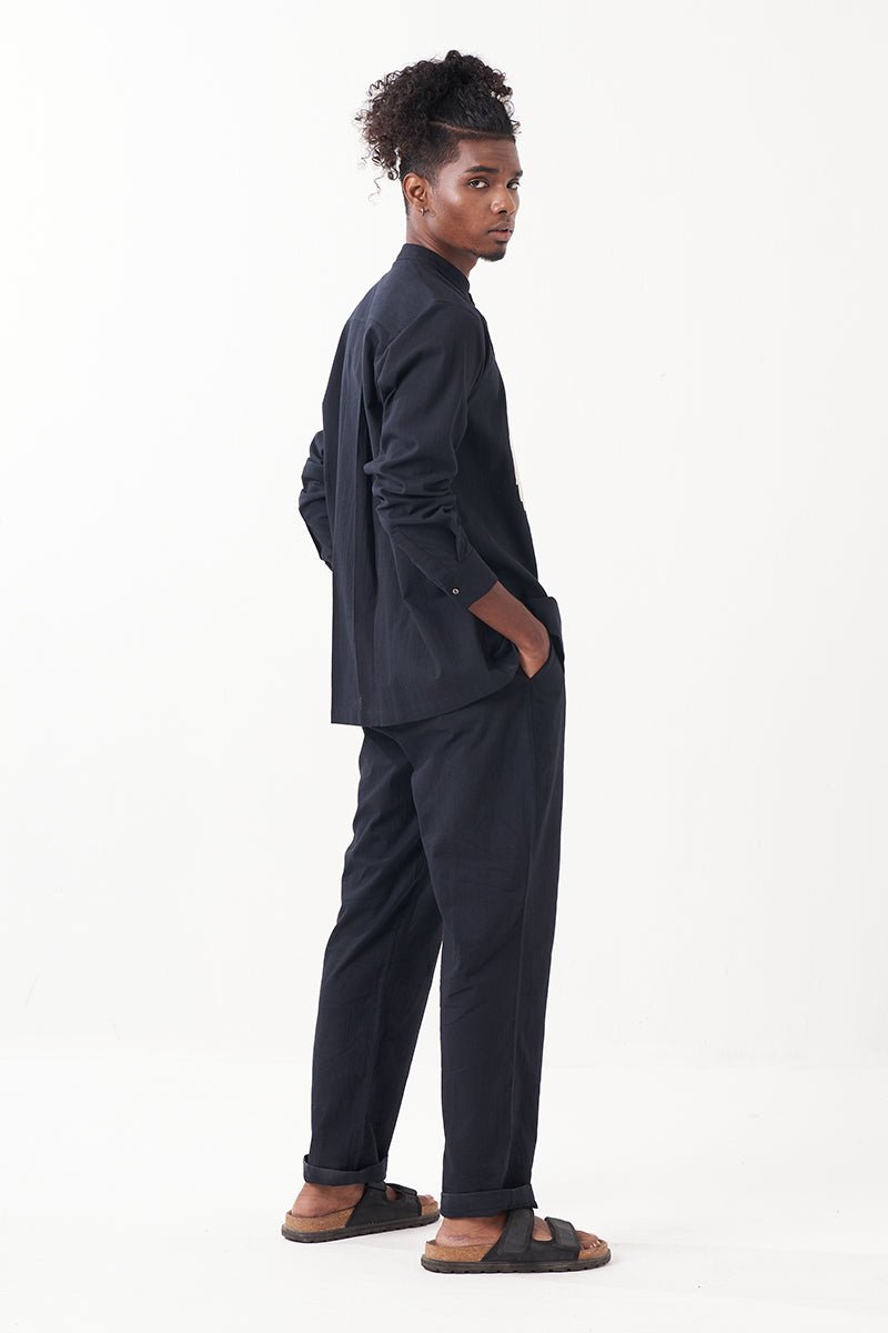 Black Pleated Pant - Three Clothing