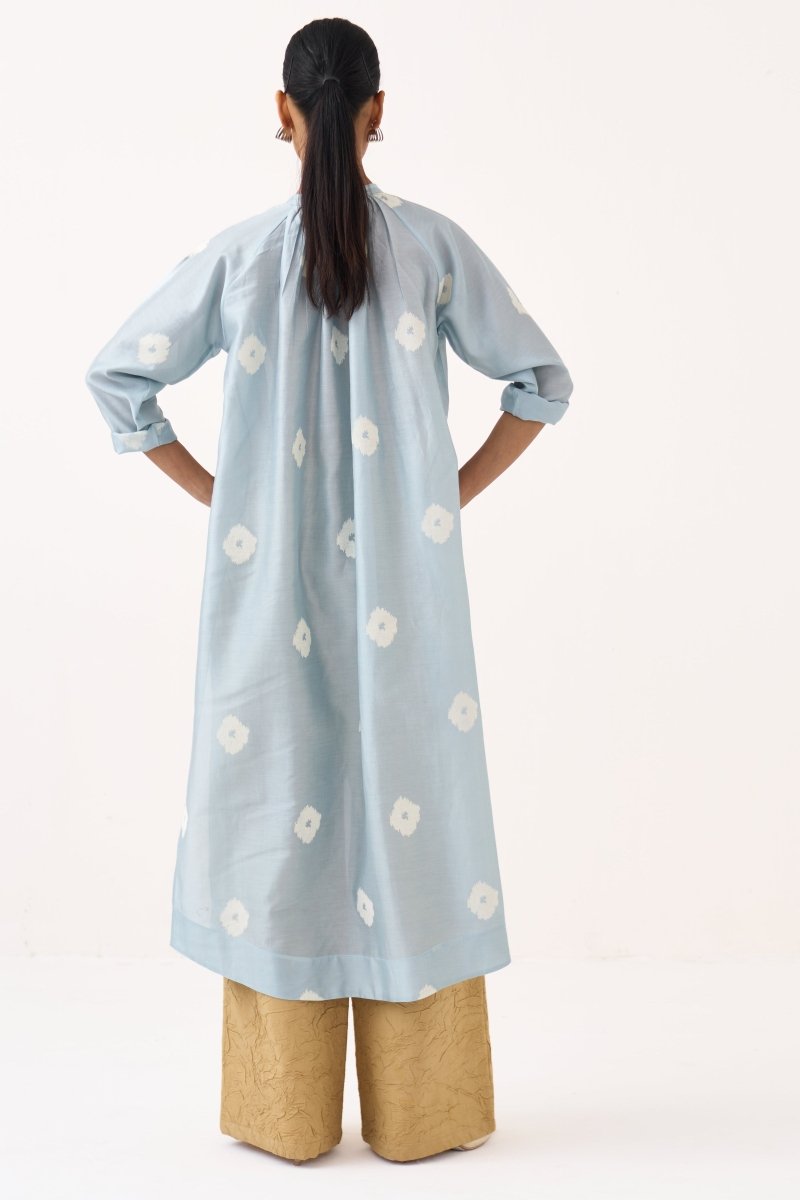 Block Print Gather Neck Shirt Co - ord (Set of 2) - Three Clothing