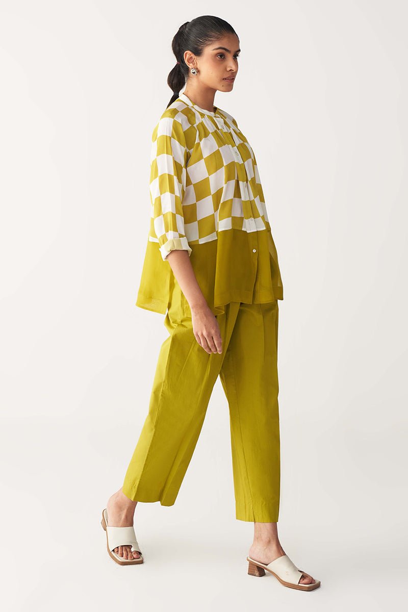 Checkered Peasant Top Co - Ord - Three Clothing