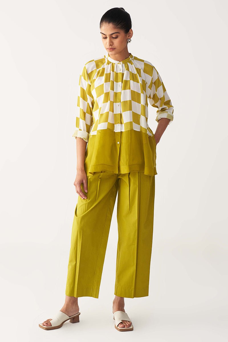 Checkered Peasant Top Co - Ord - Three Clothing