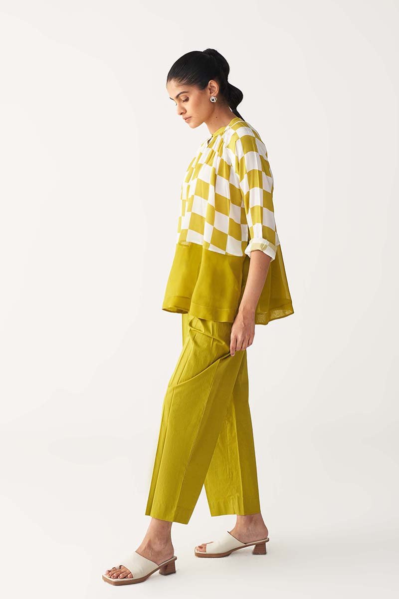 Checkered Peasant Top Co - Ord - Three Clothing