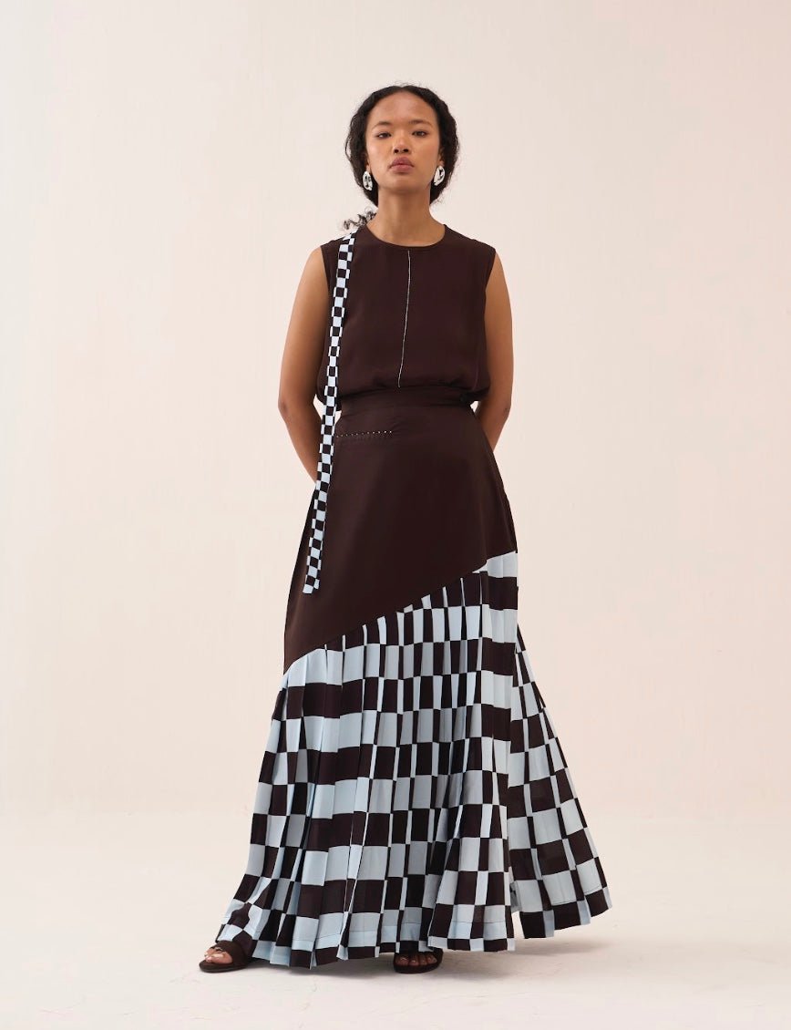 Checkered Skirt - Three Clothing