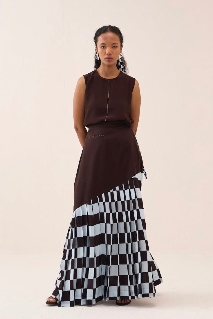 Checkered Skirt - Three Clothing