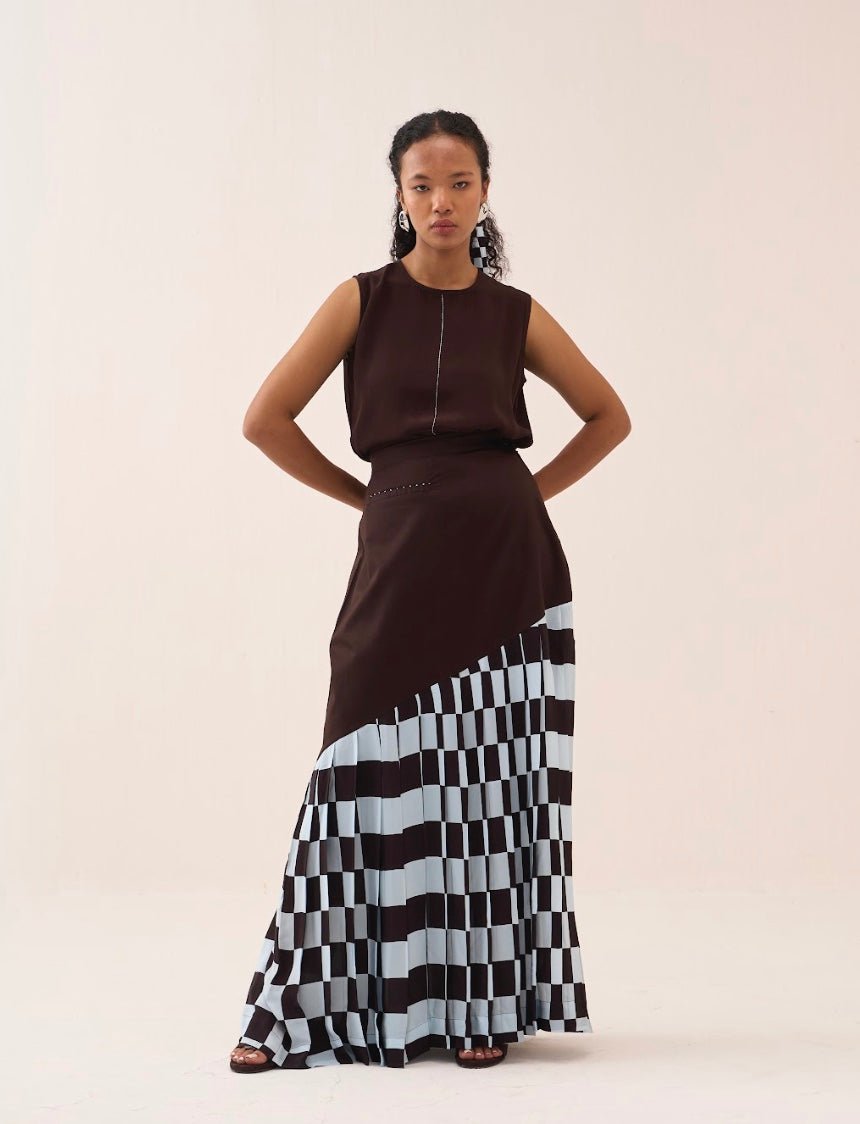 Checkered Skirt - Three Clothing