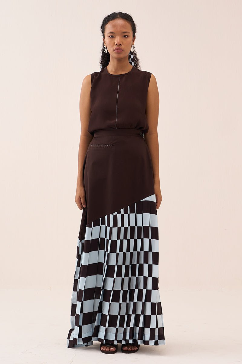 Checkered Skirt Co - Ord (Set Of 2) - Three Clothing