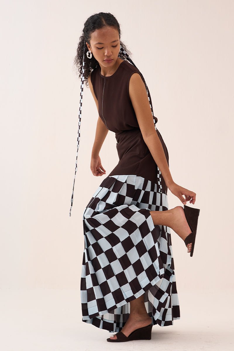 Checkered Skirt Co - Ord (Set Of 2) - Three Clothing
