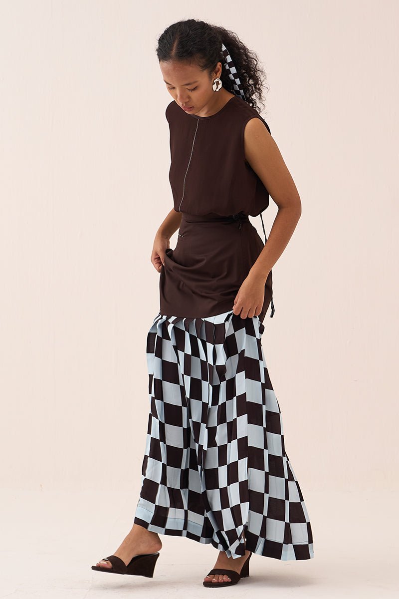 Checkered Skirt Co - Ord (Set Of 2) - Three Clothing
