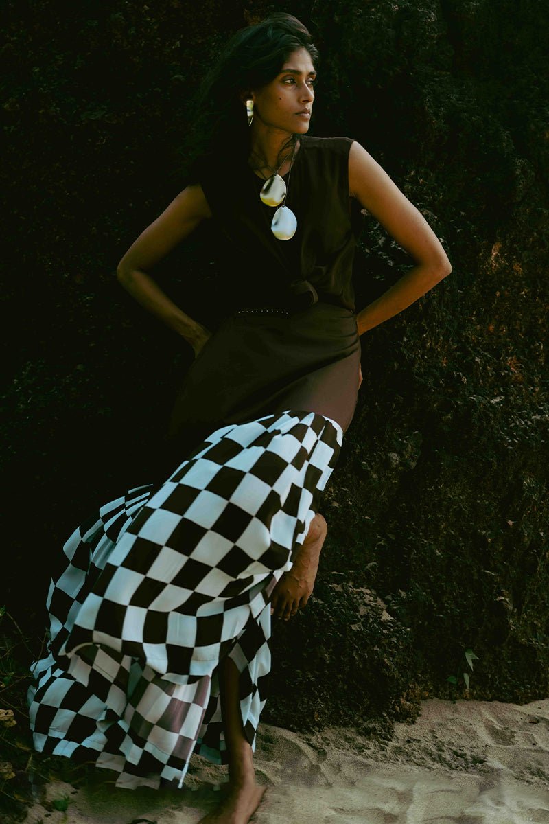 Checkered Skirt Co - Ord (Set Of 2) - Three Clothing