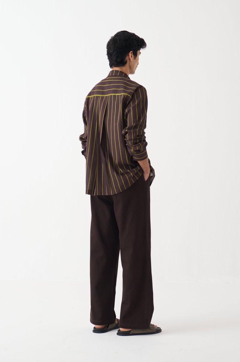Circle Applique Patch Shirt - Three Clothing