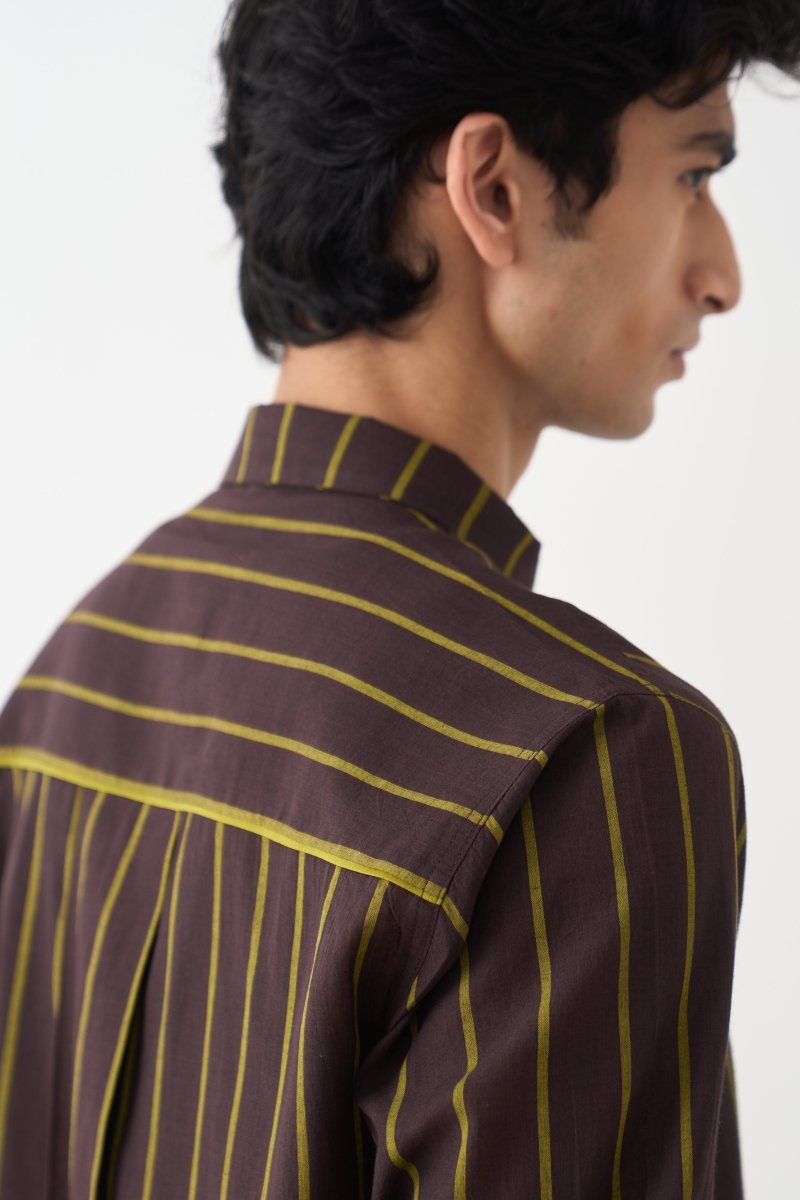 Circle Applique Patch Shirt - Three Clothing