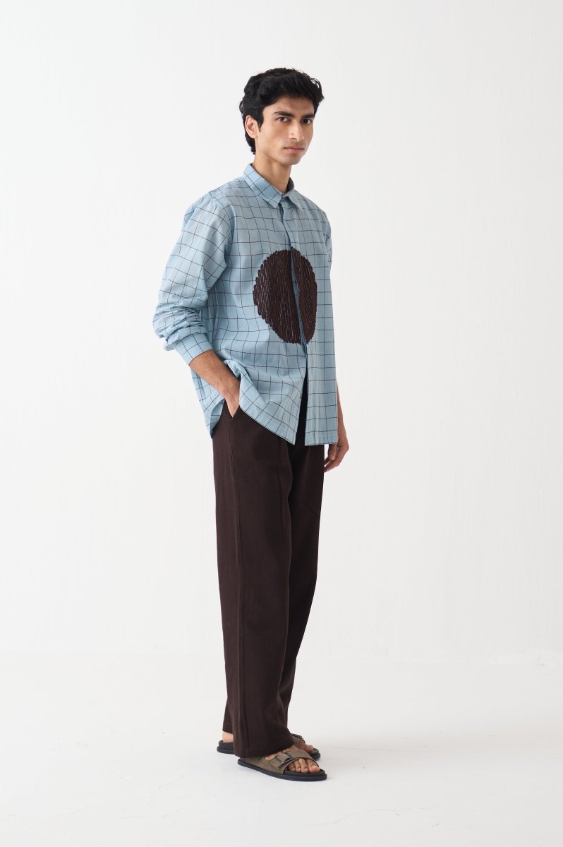 Circle Emb. Shirt - Three Clothing