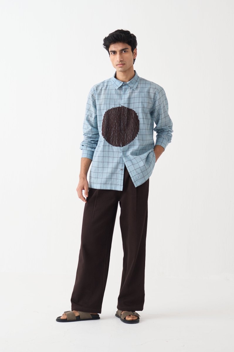 Circle Emb. Shirt - Three Clothing