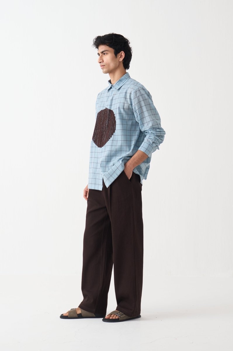 Circle Emb. Shirt - Three Clothing