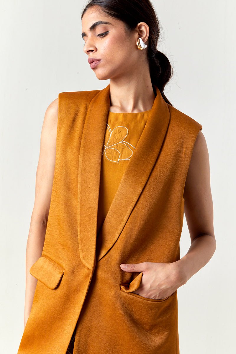 Collared Waist Coat Co - Ord - Three Clothing