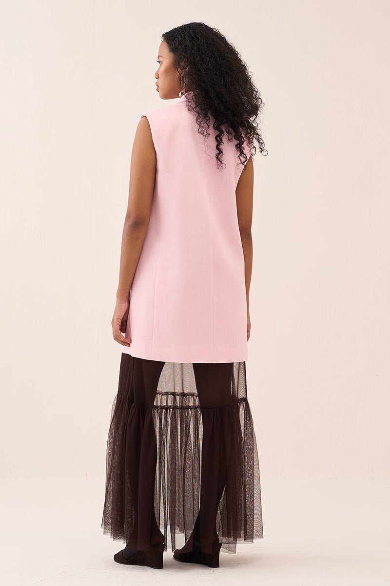 Collared Waistcoat Co - Ord (Set Of 2) - Three Clothing